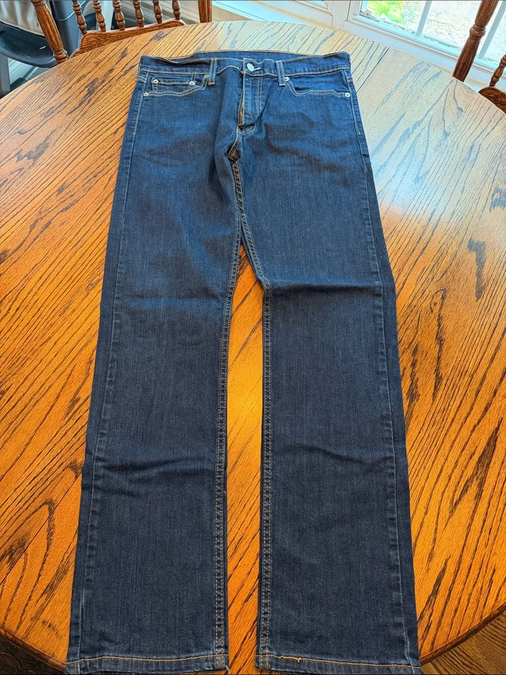 Levi's Men’s Slim Straight Jeans - Dark Blue Denim